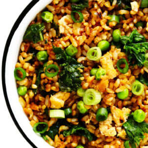 Rice Cooker Recipes Ginger Kale Fried Rice